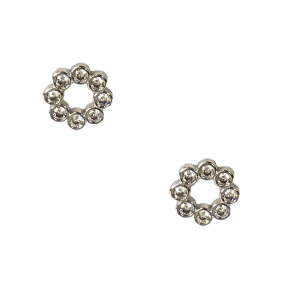 Kate spade Cubic Zirconia Silver Women's Full Circle Studs - Picture 5 of 6
